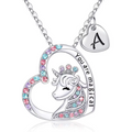 Unicorn Initial Necklace